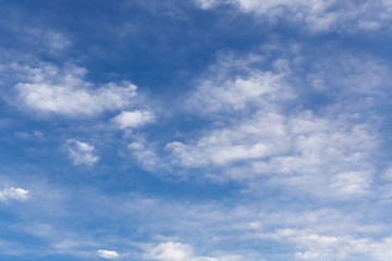 The beautiful blue sky with white clouds