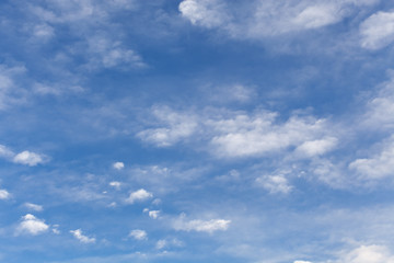The beautiful blue sky with white clouds