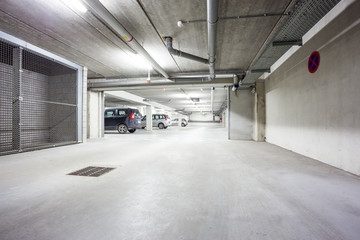 an underground garage