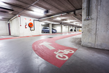 an underground garage