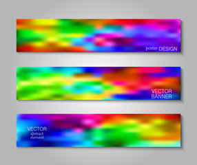 Fototapeta premium Blurred rainbow background. Layout book cover, flyers, brochures, posters. Business print template. Set backgrounds for creative design. 