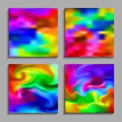 Blurred rainbow background. Layout book cover, Blurred rainbow background. Layout book cover, flyers, brochures, posters.  Business print template. Set backgrounds for creative design. 