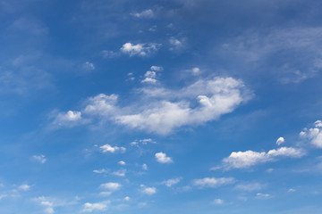 The beautiful blue sky with white clouds
