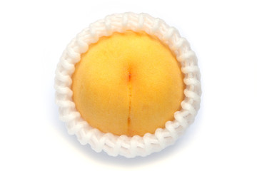 Japanese yellow peach isolated