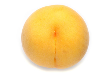 Japanese yellow peach isolated #2