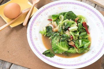 Fried lettuce