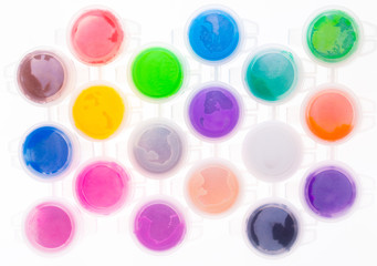set of multi-colored paint