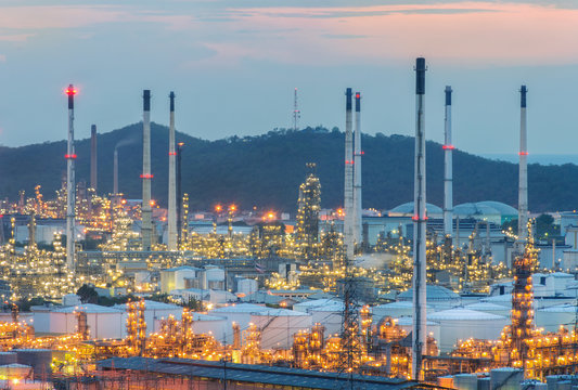 petrochemical industrial plant.