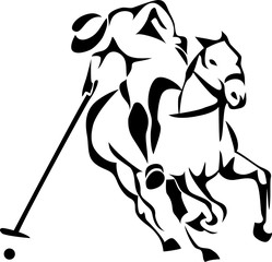 Horse polo player