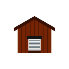 Large barn icon in flat style isolated on white background. Building symbol