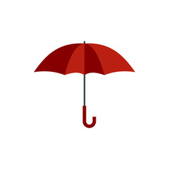 Umbrella icon in flat style isolated on white background. Accessory symbol
