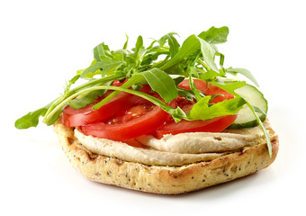 sandwich with hummus and vegetables