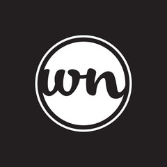 initial letter logo circle with ring