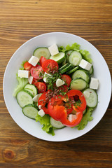Fresh vegan salad in bowl