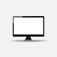 screen computer monitor, isolated on white background