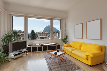 living room of old apartment