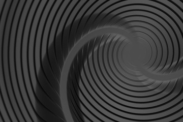 Obraz premium Renderowania 3D abstrakcyjnej odblaskowej powierzchni spirali