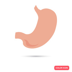 Human stomach color flat icon