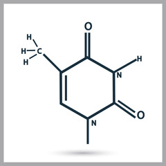 Fototapeta premium Scheme of a chemical compound icon on the background