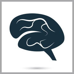 Brain icon on the background