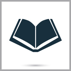 Open book icon on the background