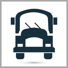 School bus icon on the background