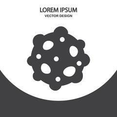 Microorganism icon on the background