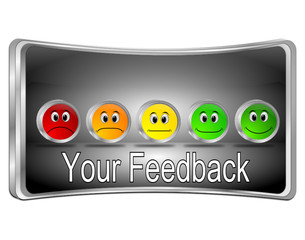 Your Feedback Button - 3D illustration