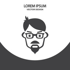 Scientist icon on the background