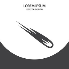 Flying comet icon on the background © LynxVector