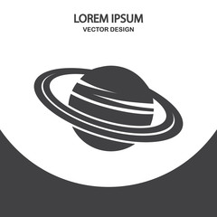 Saturn icon on the background