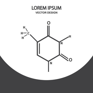 Scheme Of A Chemical Compound Icon On The Background