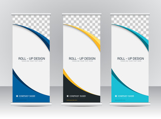 Roll up banner stand template design