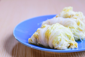 cabbage stuffed with rice and meat