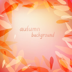 Leaves in light purple colors