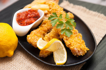 Fried chicken nuggets