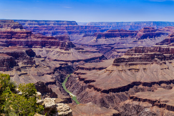 Fototapeta na wymiar Panoramic view of the Colorado river in the western Grand Canyon. 