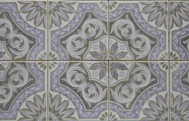 Detail of some typical portuguese tiles
