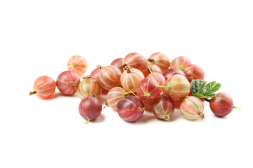 Gooseberries fruit isolated on a white