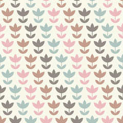 Seamless vector pattern with decorative flowers. Print. Cloth design, wallpaper.