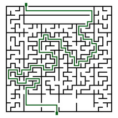 Black square maze(24x24) with help