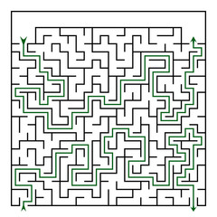 Black square maze(24x24) with help