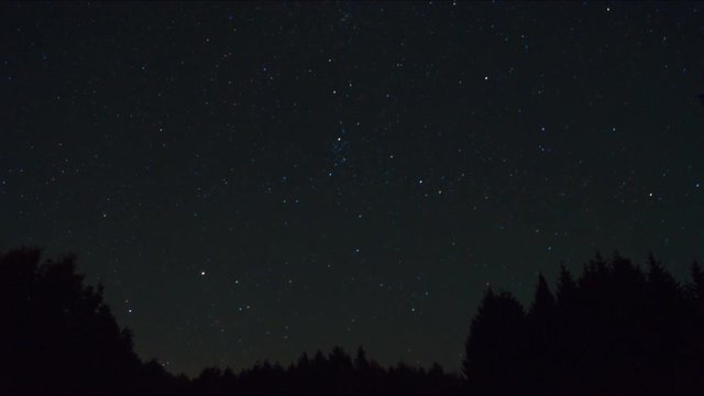 Composite photograph of all visible Perseid meteor activity on August 12th 2016