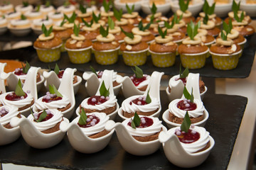  Collection of delicious cake mini dessert