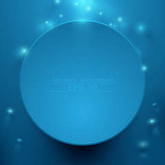 Blue Technology Abstract Background with Circle Blank for your t