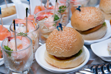  delicious assorted mini food standing cocktai banquet