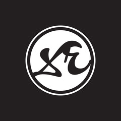 initial letter logo circle with ring