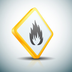 Flammable danger sign