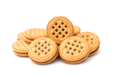 Sandwich biscuits, filled with chocolate