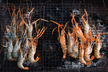 charcoal grilled prawn